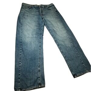 Madewell Pieced Barrel Leg Jeans Blue Denim Button Fly Women's  36 W / 30.5L